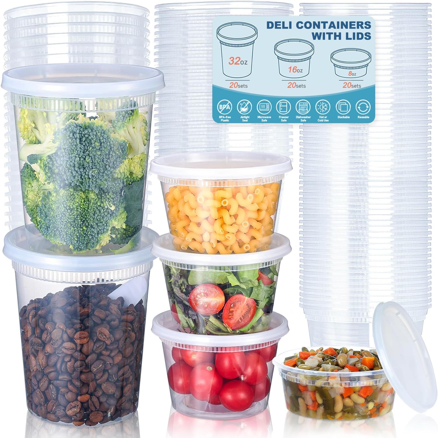 Food Storage Meals - 24 szt. Pojemniki do przechowywania żywności