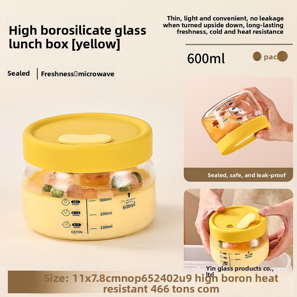 Food Storage Oven Safe - Szklany pojemnik do przechowywania żywności Hermetyczna,
