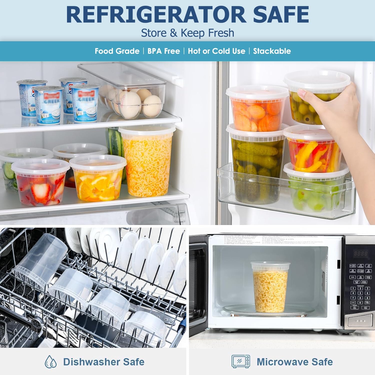 24 szt. Pojemniki do przechowy – Food Storage Meals recenzja i cena