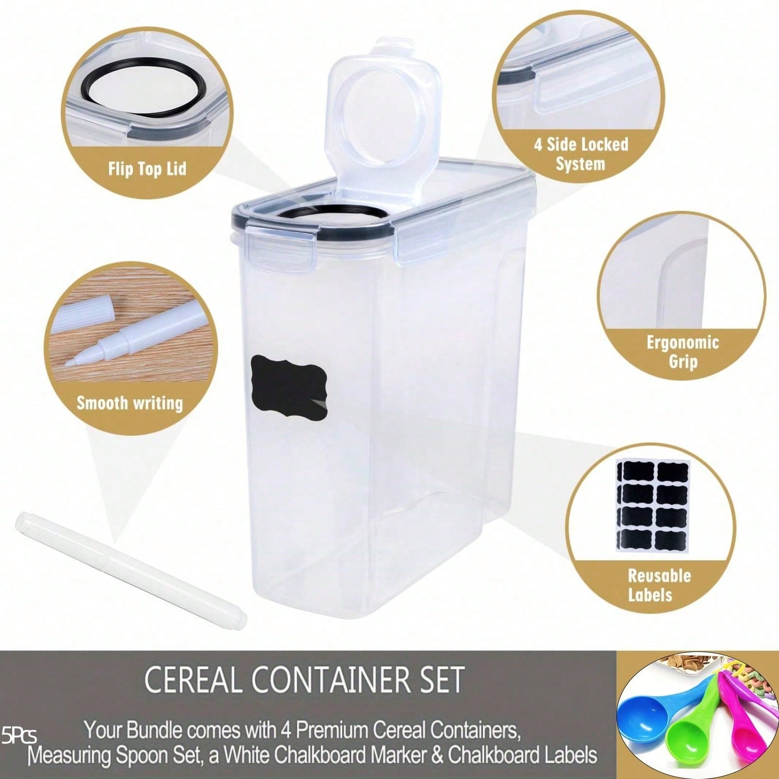 Zestaw 4 szczelnych pojemników – Food Storage Meals recenzja i cena