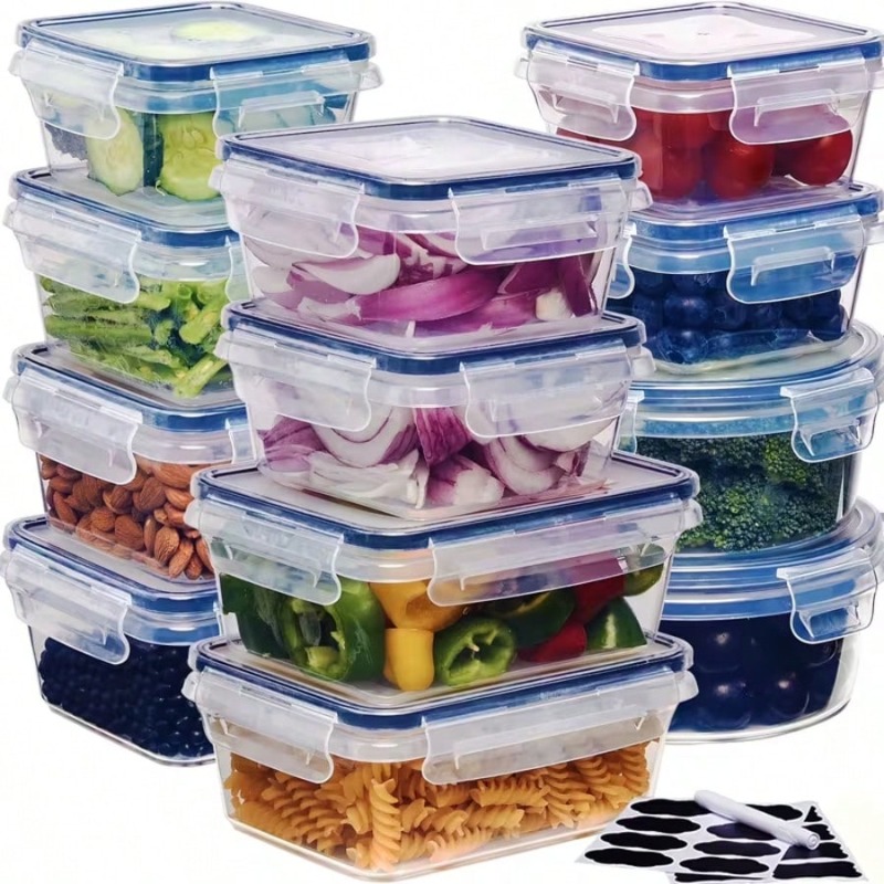 Zestaw 12 pojemników do przech – Food Storage Labels recenzja i cena