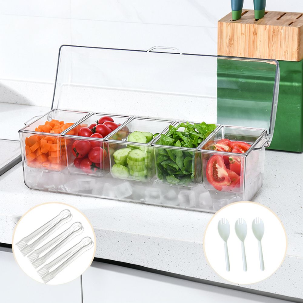 Przenośny pojemnik na sałatkę  – Food Storage With Dividers recenzja i cena