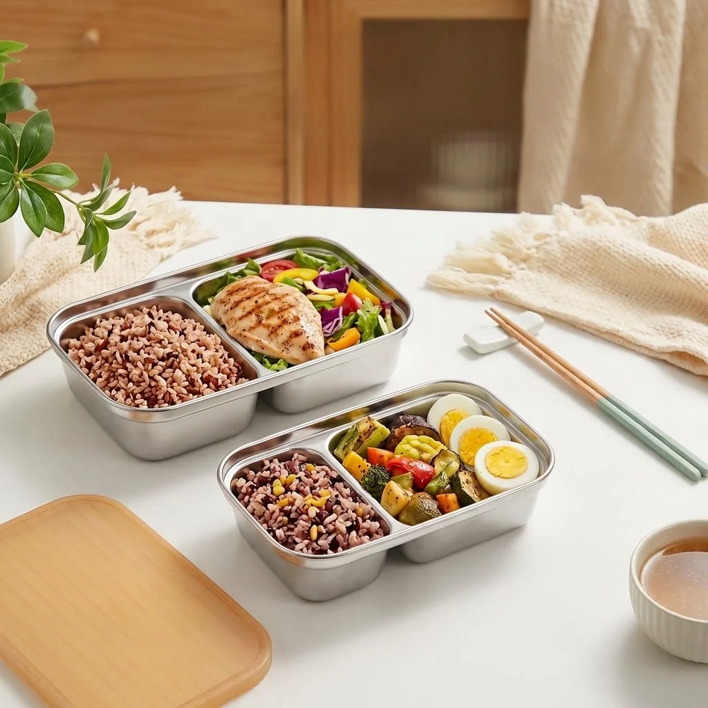 Pudełko na lunch ze stali nier – Food Storage With Dividers recenzja i cena